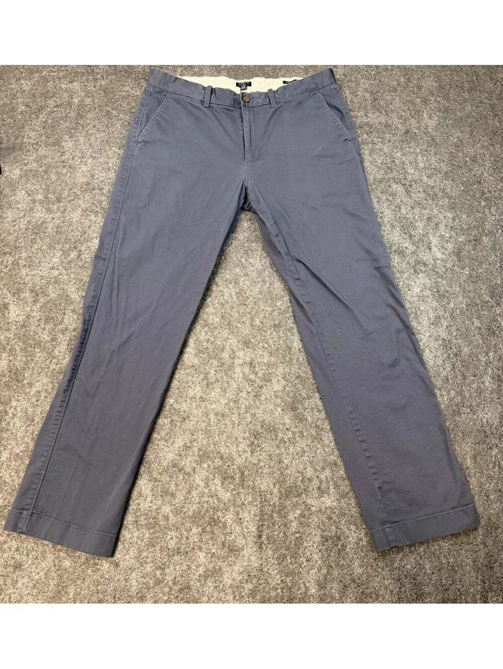 J.Crew Flex Straight Chino Pants Mens 34x32 Blue Gray Stretch Casual Cotton